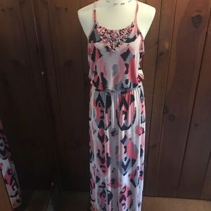 Banana Republic Floral Maxi Dress Size M
